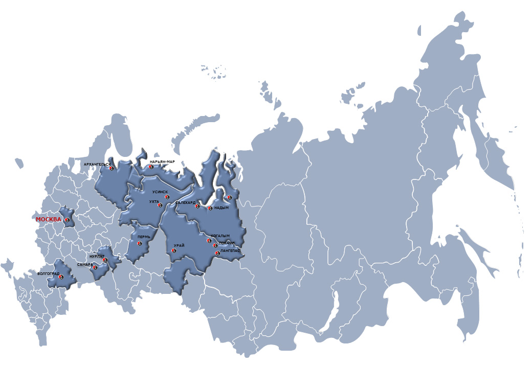Geography of ESP Service LLC Operations as of 13.04.2017