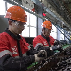ESP disassembly section. Here maintenance technicians disassemble pump stages into diffusers and impellers.