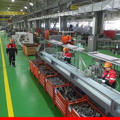 ESP repair and testing workshop at the Kogalym production site.