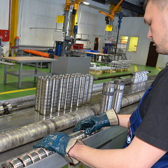 ESP assembly section at the repair and testing workshop in Kogalym.