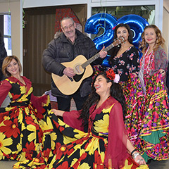 Every year before February 23, the women of the Company congratulate their male colleagues on the holiday. Fortune-tellers, songs, colorful skirts and a festive atmosphere left no one indifferent.