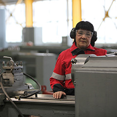 Railya Sayfulmulyukova has been working as a lathe operator in the repair and testing workshop in Kogalym for nearly 19 years.