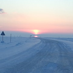 Nature places its own exclamation marks. Winter road Pyakyakhinskoye Field – Gaz-Sale. January 2018. Photo 1.